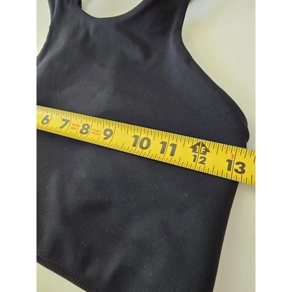Nike One Dri-FIT Crop Tank Sports Bra Top Black Women’s Size M Gym Athletic